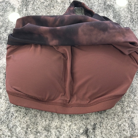 NWT CRZ YOGA yoga bra Small Taupe Tie Dye flowers - Picture 6 of 9